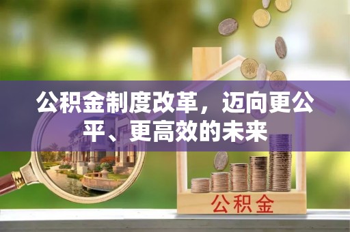 单县公积金制度改革，迈向更公平、更高效的未来