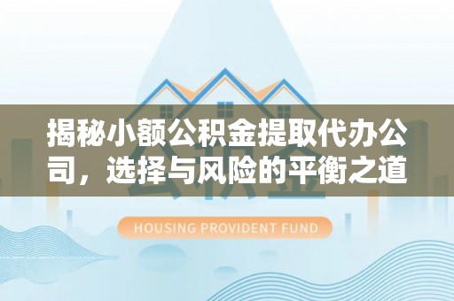 单县揭秘小额公积金提取代办公司，选择与风险的平衡之道